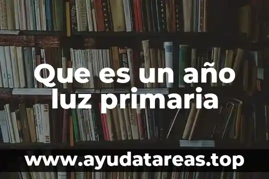 Que es un año luz primaria