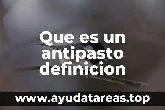 Que es un antipasto definicion