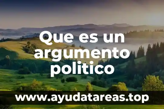 Que es un argumento politico