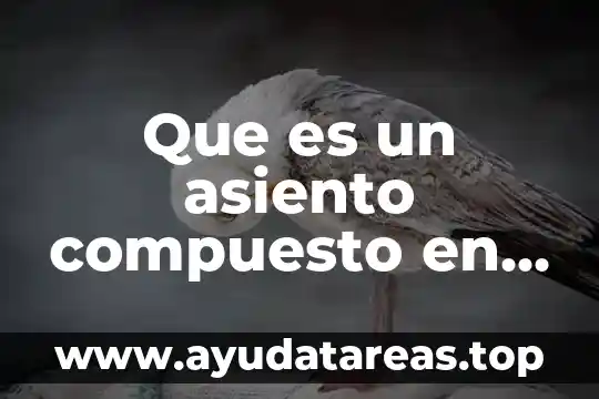 Que es capex en contabilidad 7 Que es un asiento compuesto en contabilidad