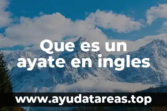 Significado de que es la energia en ingles 6 Que es un ayate en ingles