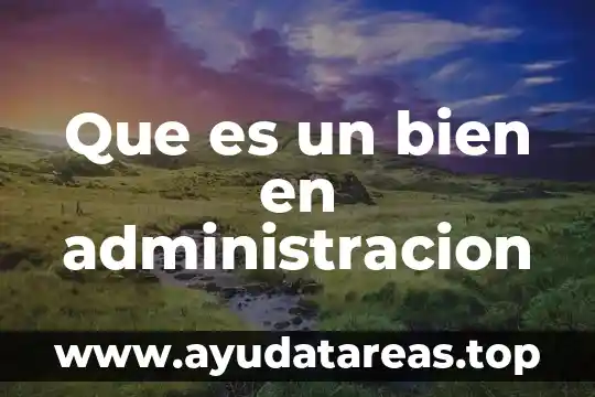 Que es un bien no fungible en derecho 5 Que es un bien en administracion