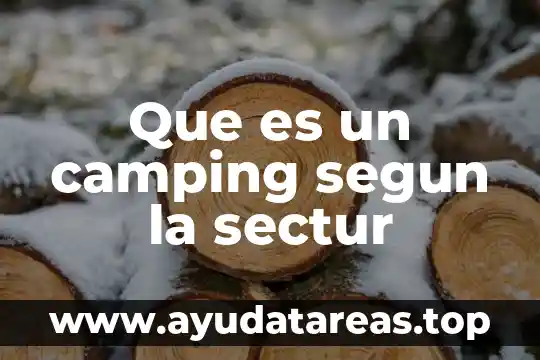 Que es un camping segun la sectur