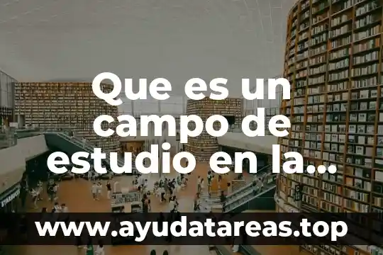 Que es un campo de estudio en la enfermeria