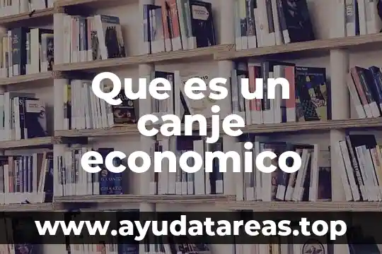 Que es el cuarto sector economico 6 Que es un canje economico
