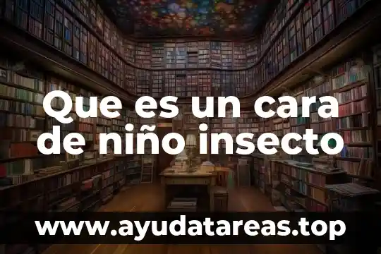 Que es niño estrella 3 Que es un cara de niño insecto