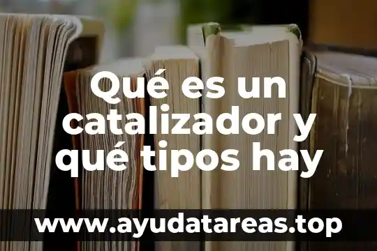 Que es la isomeria y los tipos que hay 8 Qué es un catalizador y qué tipos hay