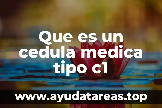 Que es una cedula determinada seguro social 8 Que es un cedula medica tipo c1