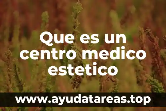 Que es estetico en etica 6 Que es un centro medico estetico