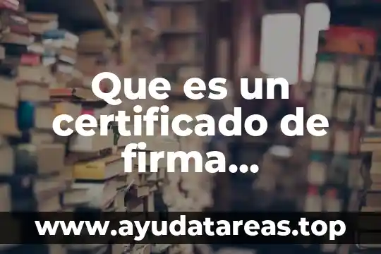 Que es la firma electronica de una empresa 5 Que es un certificado de firma electronica de sat