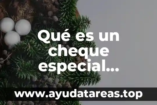 Qué es un cheque especial definición jurídica