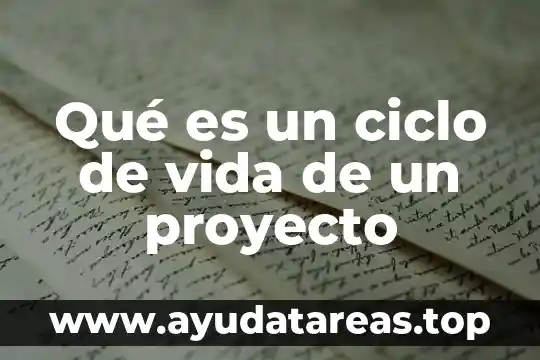 Que es un ciclo de vida en programacion 8 Qué es un ciclo de vida de un proyecto