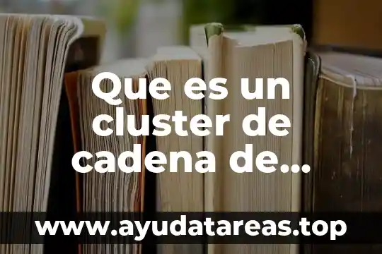 Significado que es una cadena alimenticia 6 Que es un cluster de cadena de valor