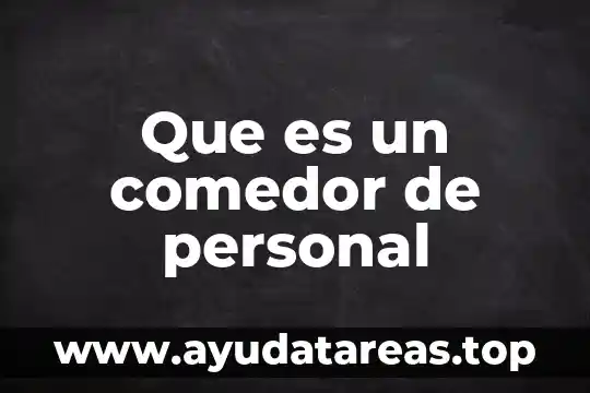 Qué es un símbolo personal 4 Que es un comedor de personal