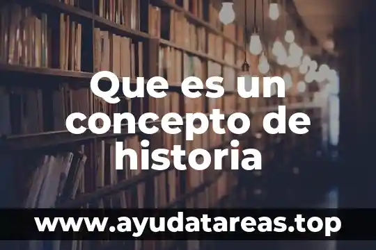 Que es un concepto de historia