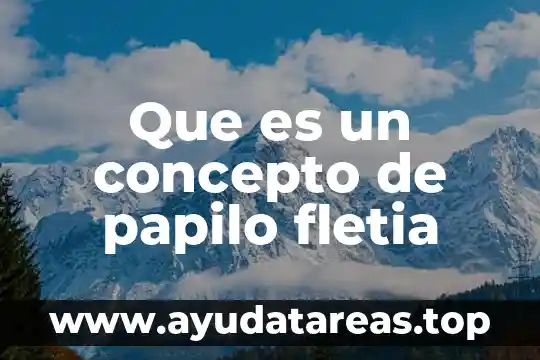 Que es un concepto de papilo fletia