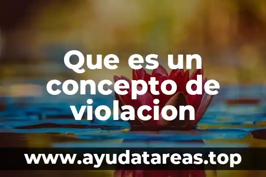 Concepto de que es amenazar 5 Que es un concepto de violacion