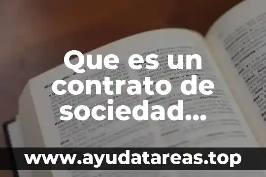Que es descuento en libros derecho mercantil 5 Que es un contrato de sociedad mercantil