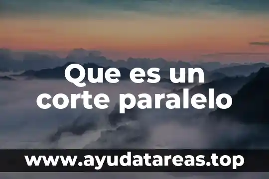 Que es paralelo y tipos de rectas 7 Que es un corte paralelo