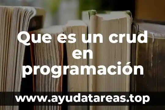 Que es un crud en programación