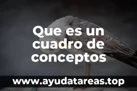 Que es un cuadro de nombres 7 Que es un cuadro de conceptos