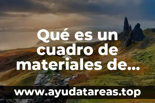 ¿Qué es un desarmador plano y de cruz? 6 Qué es un cuadro de materiales de un plano metalmecánico