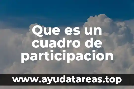 Que es un cuadro de participacion
