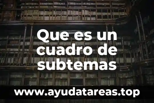Que es un cuadro de nombres 6 Que es un cuadro de subtemas
