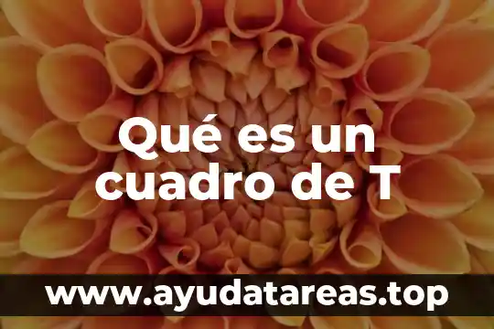 Qué es un cuadro de T