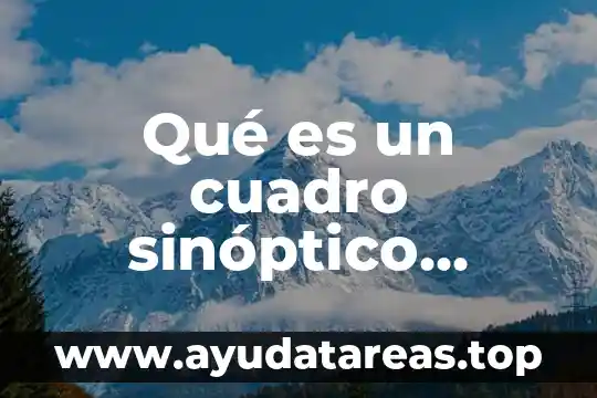 Qué es un cuadro sinóptico definición