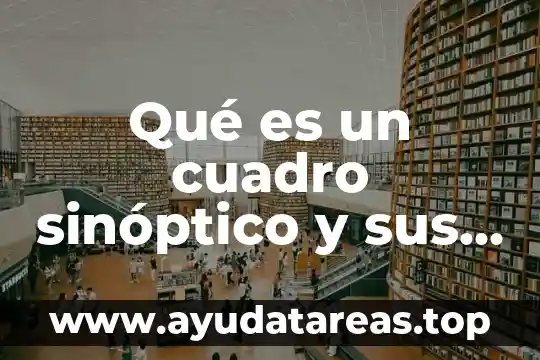 Qué es un cuadro sinóptico y sus usos