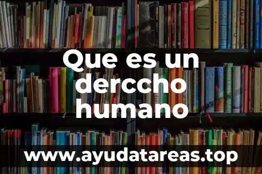 Que es el ser humano eticamente 6 Que es un derccho humano