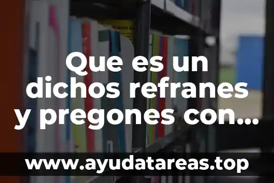 Que es un contaminante significado 5 Que es un dichos refranes y pregones con su significado