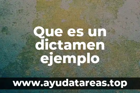 Que es metafísica y un ejemplo 3 Que es un dictamen ejemplo