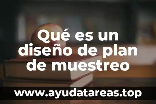 Qué es un diseño de plan de muestreo