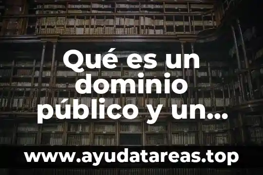Qué es un dominio público y un privado