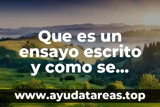Que es una tesis dentro de un ensayo literario 3 Que es un ensayo escrito y como se elabora