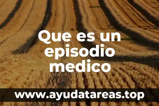 Que es portada significado 8 Que es un episodio medico