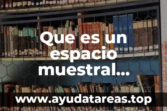 Que es un espacio muestral estadistica