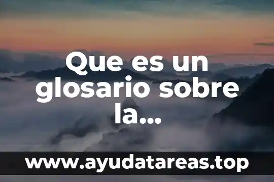 Que es la teoria de administracion 8 Que es un glosario sobre la administracion