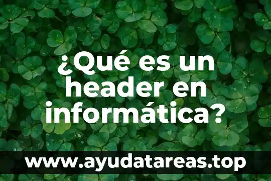 Que es el color verdadero en informatica 5 ¿Qué es un header en informática?