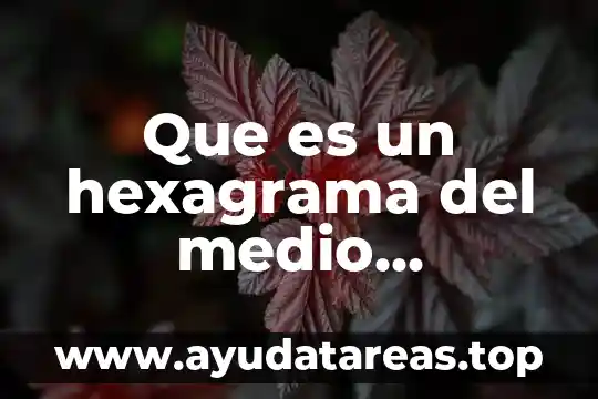 Que es el ambiente de trabajo atractivo 3 Que es un hexagrama del medio ambiente