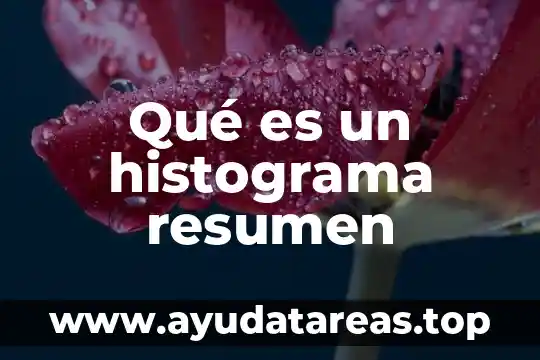 Que es un prebiotico en la calidad del agua 6 Qué es un histograma resumen