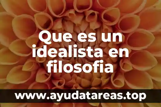 Que es ser idealista yahoo 5 Que es un idealista en filosofia