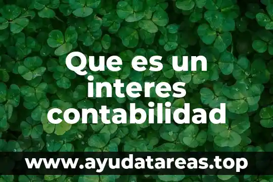 Que es indivisos en contabilidad 8 Que es un interes contabilidad