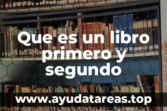 Que es un libro primero y segundo