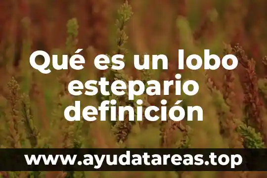 Qué es un lobo estepario definición