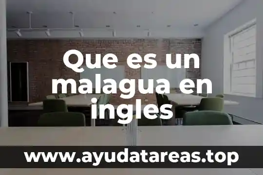 Que es un malagua en ingles