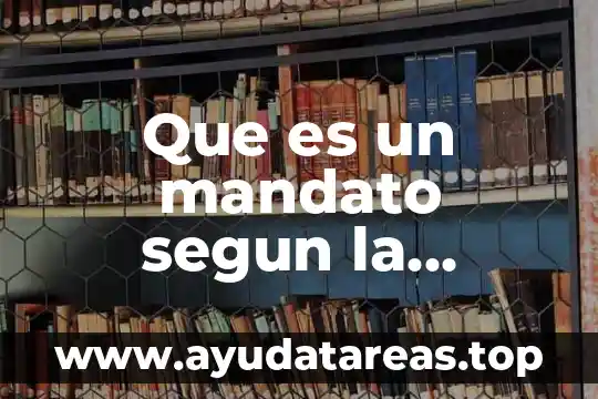 Que es un mandato segun la politico
