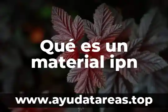 Qué es un material ipn